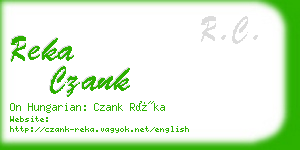 reka czank business card